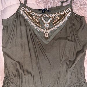 GREAT CONDITION - Romper with beaded neckline